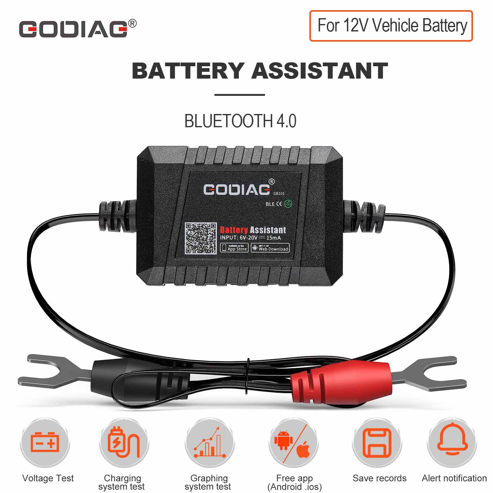 12V Battery Monitor with Bluetooth® Technology
