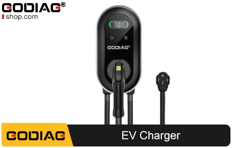 GODIAG Wall-Mount Level 2 EV Charger, 40Amp 9.6kW 240V with NEMA 14-50 Plug and 25 Ft Cable, Indoor/Outdoor J1772 Electric Car Fast Wall Charging